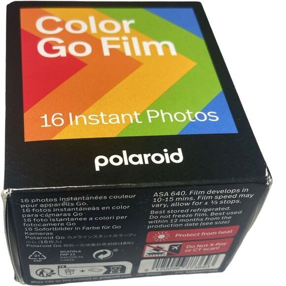 Polaroid Go Color Film 16 Photos Black Frame Double Pack 12/2024 SEALED Box Wear - Picture 7 of 8